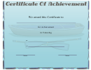 Canoeing Achievement Certificate Template
