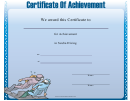Scuba Diving Achievement Certificate Template