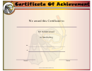Snorkeling Achievement Certificate Template