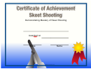 Skeet Shooting Certificate