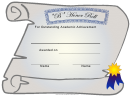 Honor Roll B Certificate