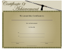 Javelin Achievement Certificate Template