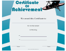 Rowing Achievement Certificate Template