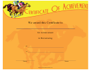 Horseracing Achievement Certificate Template