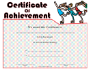 Artistic Roller Skating Achievement Certificate Template