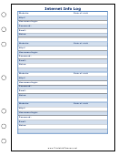 Internet Information Log Template - Right