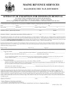 Form St-mv-33 - Affidavit Of Exemption For Immediate Removal