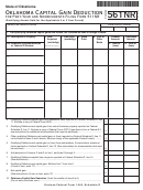 Form 561nr -capital Gain Deduction - State Of Oklahoma - 2008