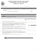Certified Media Production Credit Worksheet For Tax Year - 2007