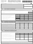Form 500c - Underpayment Of Virginia Estimated Tax By Corporations - 2003