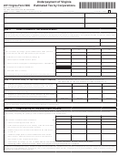 Virginia Form 500c - Underpayment Of Virginia Estimated Tax By Corporations - 2011