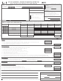 Form L-1 - City Income Tax Return For Individuals - 2011