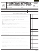 Fillable Form N-332 - Residential Construction And Remodeling Tax Credit Printable pdf