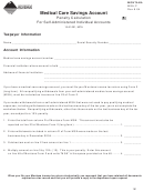 Montana Form Msa-p - Medical Care Savings Account Penalty Calculation For Self-administered Individual Accounts - 2004