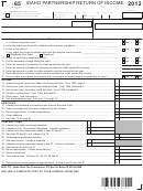 Fillable Form 65 - Idaho Partnership Return Of Income - 2012, Form Id K-1 - Partner