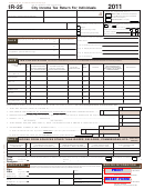 Form Ir-25 - City Income Tax Return For Individuals - City Of Columbus Income Tax Division - 2011