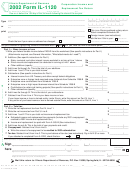Form Il-1120 - Corporstion Income And Replacement Tax Return - 2002