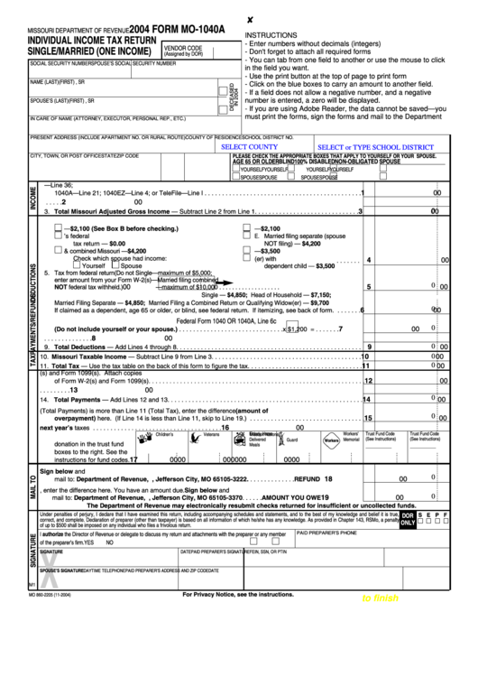 Printable 1040a Tax Return Form Printable Forms Free Online