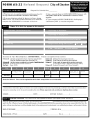 Form As-22 - City Of Dayton Refund Request