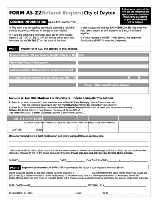 form-as-22-city-of-dayton-refund-request-printable-pdf-download