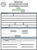 Form Up-1ng - Negative Holder Report Form For Government Entities - 2014