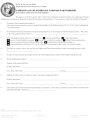 Form Lp-01a - Certificate Of Domestic Limited Partnership