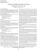 Georgia Partnership Income Tax Return Instructions For 2001 (form 700)