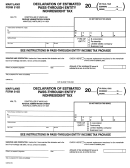 Form 510d - Declaration Of Estimated Pass-through Entity Nonresident Tax - Maryland Revenue Administration Division