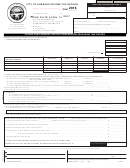 City Of Hubbard Income Tax Return Form - 2016