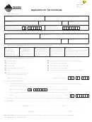 Form Montana Cr-t - Application For Tax Certificate - 2012