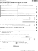 Form Mi-8633 - Application To Participate In The Michigan E-file Program October 2000