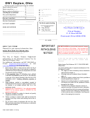 Form Dw1 - Employer's Return Of Employee Income Tax Withheld - City Of Dayton