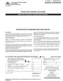 Instructions For Preparing And Filing Form Wh - Employer's Return Of Tax Withheld - City Of Heath