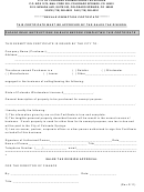 Resale Exemption Certificate - City Of Colorado Springs Sales Tax Division - 2011 Printable pdf