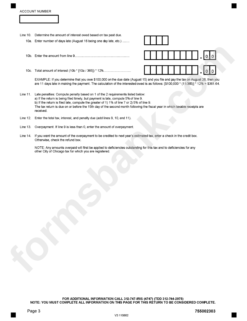 Form 7550 - Personal Property Lease/rental Transaction Tax - City Of Chicago Department Of Revenue