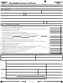 Fillable California Form 570 - Nonadmitted Insurance Tax Return - 2016 Printable pdf