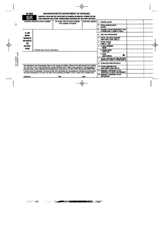 Form St-90r - Quarterly Sales And Use Tax Return For Vendirs On Monthly Payment System Printable pdf