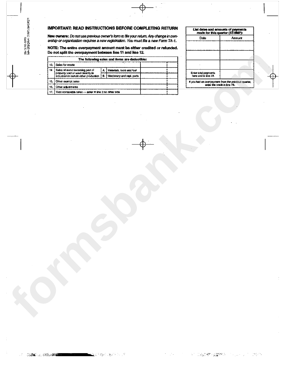 Form St-90r - Quarterly Sales And Use Tax Return For Vendirs On Monthly Payment System
