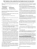 1999 Resident Or Non-Resident/part-Year Resident Income Tax Instructions - Office Of Revenue Printable pdf