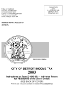 Resident Instructions For Form D-1040 (r) - City Of Detroit Income Tax
