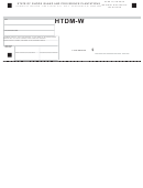 Form Htdm-w - Hard To Dispose Material Wholesale Tax Return - State Of Rhode Island Division Of Taxation