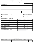 Form Mf-007 - Licensed Alternate Fuels Dealer Or User Report - 2012