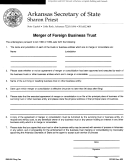 Form Fbt-03 - Merger Of Foreign Business Trust - Arkansas Secretary Of State