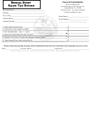 Special Event Sales Tax Return Form - Town Of Crested Butte