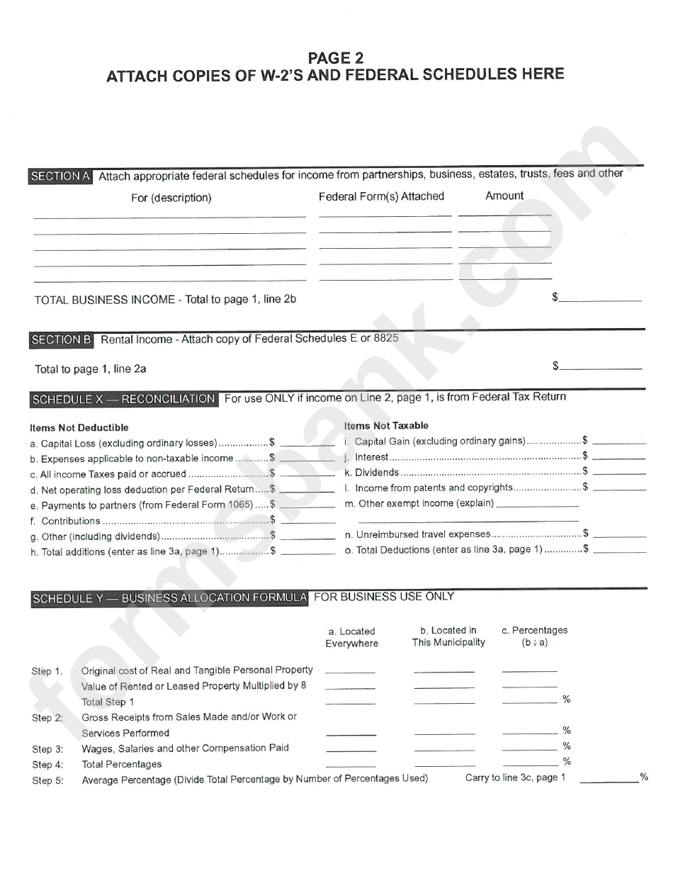 Business Or Individual Income Tax Return - City Of Gallipolis, 2015