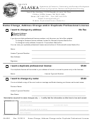 Form 08-4291 - Name Change, Address Change And/or Duplicate Professional License