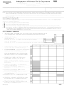 Arizona Form 220 - Underpayment Of Estimated Tax By Corporations - 1999 Printable pdf