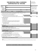 Montana Form Clt-4s - Montana Small Business Corporation Tax Return - 1999