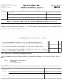 Form 207/207 F Ext - Application For Extension Of Time To File Insurance Premiums Tax Return January 2001