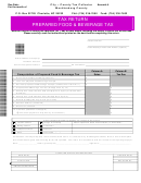 Tax Return Prepared Food & Beverage Tax - Mecklenburg County - 2013